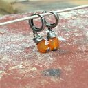 karneol - sześciany - kolczyki 02