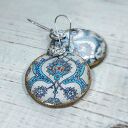 Orientalne kolczyki decoupage z żywicą - lekkie, wygodne i z efektem WOW