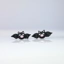 Nietoperze kolczyki - Halloween w mini wersji, wygodne dla wrażliwych uszu