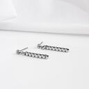 Minimalistyczne kolczyki łańcuszki, stal chirurgiczna