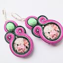 Rose Garden kolczyki sutaszowe