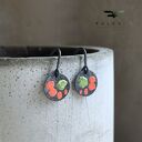 Kolczyki Polne Kwiaty - Z Płatkami w Koralowej Czerwieni