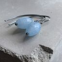 Kolczyki Pastel Blue z kwarcem błękitnym i srebrem 925 na biglach