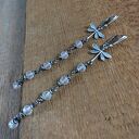 Kolczyki ważki z kwarcem II