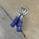 Kolczyki - talarki lapis lazuli