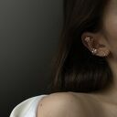 Kolczyki z niezapominajki z różowego złota