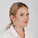 Kolczyki krople w perłowym odcieniu turkusu Ayliz e38/14