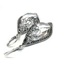 Ręcznie robione kolczyki Swarovski Crystal ze srebra oksydowanego