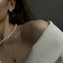 Złote retro kolczyki