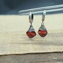 Granat - kolczyki 018