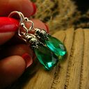 Kolczyki Bali Bali - Kwarc Szmaragdowy Srebro