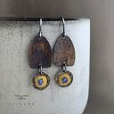 Kolczyki Polne Kwiaty - Rustic Brown & Ochre