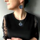 Duże efektowne kolczyki z kryształami Swarovski - srebro 925
