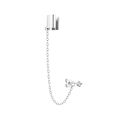 Srebrna nausznica z łańcuszkiem i kryształkiem SWAROVSKI® CRYSTAL