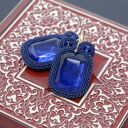 kolczyki sutasz granatowe