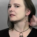 Wężowe mosiężne kolczyki (lub klipsy) z oksydowaną patyną - 1 egzemplarz