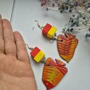 Kolczyki ceramiczne ryby - kolorowe rękodzieło boho