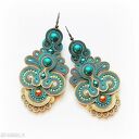 Kolczyki MOC TURKUSU sutasz soutache Decomama