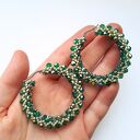 Kolczyki Koła AURA Emerald - szmaragdowa biżuteria na wieczór