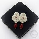 autorskie kolczyki soutache femidi dark red