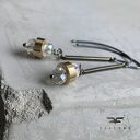 Kolczyki Crystal Glow z barwionego mosiądzu i kryształowych oponek