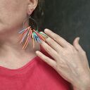 Kolczyki duże kolorowe kola naprawdę robią wrażenie cudne polecam