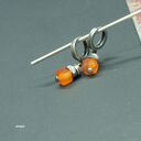 karneol-sześciany - kolczyki 02