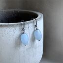 Kolczyki Pastel Blue z kwarcem błękitnym i srebrem 925 na biglach