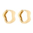 Złote kolczyki falowane koła