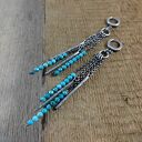 Kolczyki - długie z turkusem