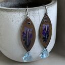 Kolczyki Fish & Aquamarine Tail z kryształami Swarovski