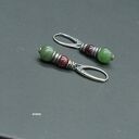 Bursztyn & granat - kolczyki