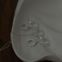 kolczyki srebrne z bezbarwnymi