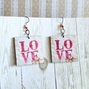 Kolczyki wiszące - LOVE