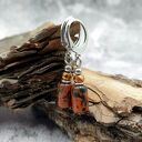 Kolczyki z obsydianem i hematytem, jesienne