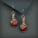 Kolczyki z karneolem - handmade biżuteria dla kobiet