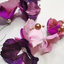 Kolczyki lekkie długie amarant