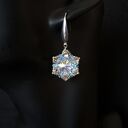 Wiszące kolczyki Crystal Vitrail - błękitny blask koralików Miyuki i kryształków Preciosa