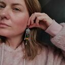 Kolczyki hipi boho box k1 - lekkie pióra na ślub i styl boho (Ruda Klara)
