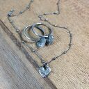 Koła z sercem - kolczyki II