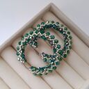 Kolczyki Koła AURA Emerald - szmaragdowa biżuteria na wieczór