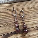 Kolczyki ze srebra z granatem