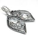 Ręcznie robione kolczyki Swarovski Crystal ze srebra oksydowanego