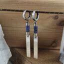 Blaszki z lapis lazuli - kolczyki