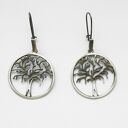 Ażurowe drzewka - kolczyki srebrne