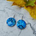 Unikalne kolczyki ręcznie robione - Błękitne Kwiaty