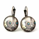 Steampunk'owa sowa - Duże kolczyki wiszące