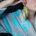 Kolczyki lekkie pióra w stylu folk frida - etno boho frędzle
