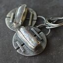 Srebrne kolczyki z perłami typu Biwa