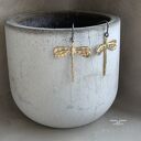 Kolczyki Golden Dragonfly